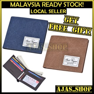 READY STOCK! 🇲🇾💥 DEABOLAR MEN SHORT WALLET CANVAS WITH 6 CARD SLOT MODERN STYLE FASHION MILLENIUM BMF