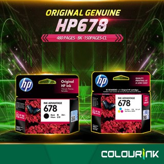 HP 678 Original Genuine Black CZ107AA / HP678 Original Genuine CZ108AA Ink Cartridge 1515/2515/2645 Expire 2022