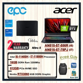 Acer Nitro 5 AN515-57-78PJ , i7-11800H / Nitro 5 AN515-57-556R , i5-11400H / 16GB Ram / 512GB SSD / RTX3060 / 15.6 144Hz (1)