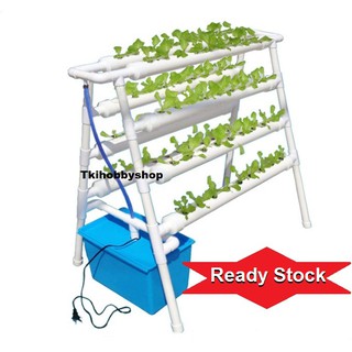 Hydroponics Complete Set 72 Holes Hydroponic Aquaponic Farming System DIY Set Home Apartment Balcony Plants Grow Kits
