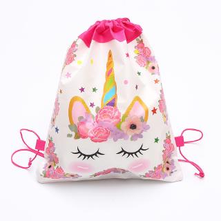 Unicorn🦄Mini Non-woven Fabric Drawstring Beam Storage Bag Fabrics Kids Birthday Party Loot Candy Gift Bag