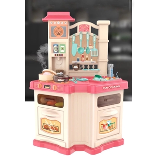 HDY Simulation Big Kitchen Playset Pretend Play Set kid Cooking Toy Chef Early Learning Kids Cook Toys Mainan Dapur 玩具 Children Play House Educational Tableware Playset Babytoy Boys Girls Cooker Education Cookware Playtoy Kids Birthday Gifts 小孩子益智玩具 厨房玩具