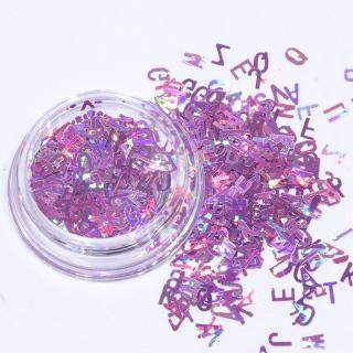 Holo Sequins Glitter Nail Art Mixed Size Letter Design Shape Flakes Tips Manicure Gold Silver 3d Nail Accessories
