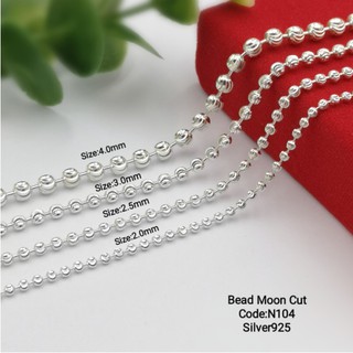 N104-B Original Silver 925 Moon Cut Plain Bracelet Simple rantai tangan Tak Karat Bracelet Stok Sedia + Free box