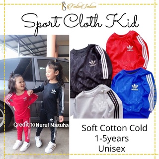 🔥READY STOCK🔥 SALES SPORT CLOTH KID COTTON COLD 1-5YEARS UNISEX