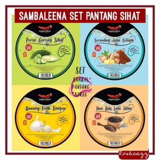 Sambaleena Set Pantang / Serunding Halia / Peria Goreng / Bawang Putih Rangup / Ikan Bilis Lada Hitam