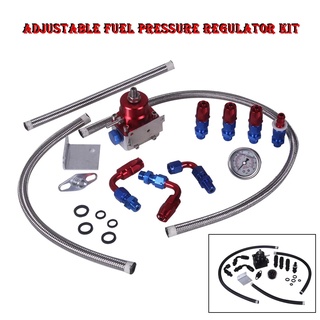 Universal Adjustable Fuel Pressure Regulator Oil Gauge/Meter Set/Kit 160PSI AN6 Fitting End