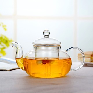 🌟Ready Stock🌟 1 PC 600ml/800ml/1000ml Hot Glass Tea Set Flower Teapot