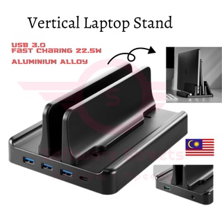 Vaydeer Vertical Laptop Stand Holder Adjustable Plastic/Alloy Desktop Notebook Dock