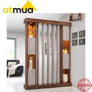 Atmua Furniture Smith Living Room Divider (5 feet) with Spotlight [Hollow MDF Board]