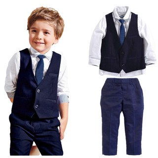 Kids clothes Baby Boy Gentleman Clothing Boy Set Wedding Birthday Party Kid Outfit T-Shirt tops top pants