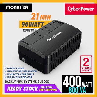 Cyberpower Battery Backup UPS With AVR - 800VA/400W