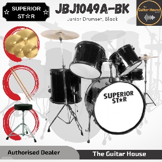 Superiorstar 5-Piece Junior Drum Set with Cymbal Set (JBJ1049A)
