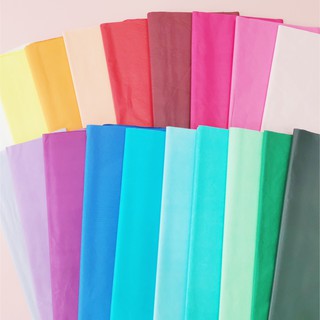 READY STOCK 10 PCS Color Tissue Paper Gift Wrapping Paper Craft DIY Pom pom Bunga Tisu