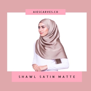 Shawl Satin Matte Basic | Shawl Satin Plain | Tudung Shawl Murah Senang Bentuk Cantik MATTE SATIN DAISY SHAWL