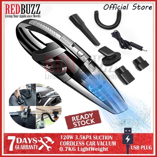 REDBUZZ Rechargeable Wireless Cordless Vacuum Cleaner Portable Handheld Car Household Vacumn Cleaner 120W Dry Wet Vacuum