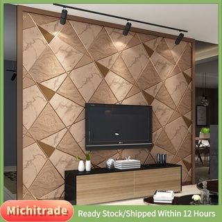 Michitrade Modern Diamond Velvet Wallpaper Non Woven 3D TV Background Wall Living Room Sofa Bedroom Wallpaper