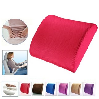 Back Cushion Support Car Seat Lumbar Chair Office Memory Foam Pillow