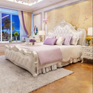 European bed bedroom furniture French bed (1)