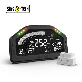 Sinco Tech DO921 OBDII racing dashboard gauge Fuel Level Input Voltage speed 9000rpm kit