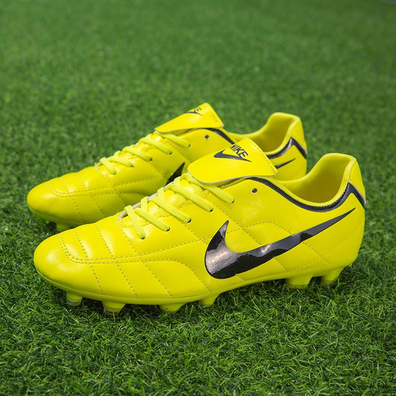 MensOutdoor Turf Football Training Boots Nike Nike Tiempo FG Soccer Sports Shoes