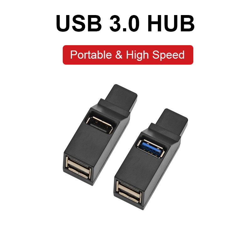 USB HUB 3.0 Port Hub Mini Portable 5Gbps 3 Ports High Speed Laptop Computer Peripherals