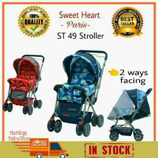 SWEET HEART PARIS STROLLER ST49 TWO WAYS FACING/ Stroller baby murah