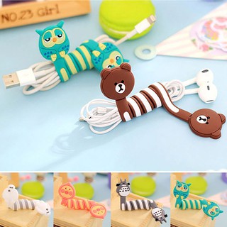 Earphones Cord Winder Wrap Cable Cord Silicone Organizers