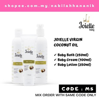 Joielle Virgin Coconut Oil set VCO (Baby Bath, Lotion, Cream)