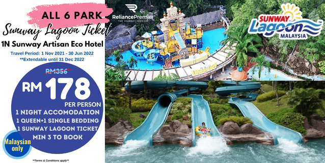 Reliance Premier Travel：2D1N SUNWAY LAGOON FAMILY & FRIEND OUTING (Min 2 to go)