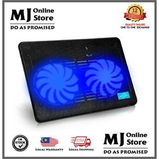 CYCLONE AICHESON Notebook Cooling pad / Laptop Cooling Pad 1000RPM Fans Portable Computer Cooler, Blue LEDs(LOCAL BRAND)
