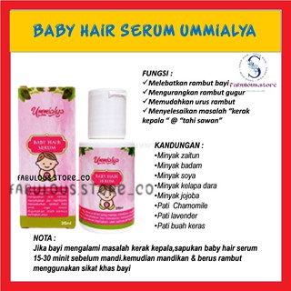 Minyak Pelebat Rambut Bayi dan Kanak-kanak | Minyak Rambut Baby | Baby Hair Serum Ummialya | Serum Rambut Baby