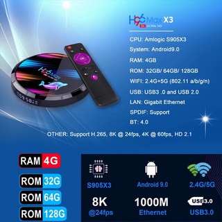 Android Box H96 Max X3 S905X3 8K HDR 4GB RAM 32GB 4GB RAM 32GB 4GB 128GB Internet Android 9.0 Tv Set Top Box (1)