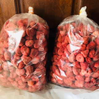 ready stock🔥冻干草莓干🍓芒果干🥭草莓干 1 KG Dried Strawberry 🍓