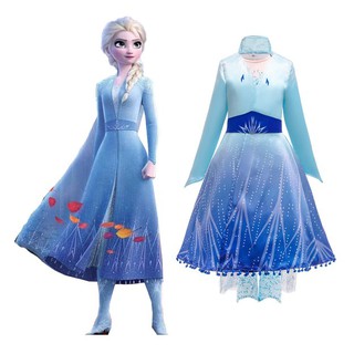 [Ready Stock] Frozen 2 Princess Elsa 3pcs Set Coat Dress Pants Elsa Dresses Kid Girl's Costume