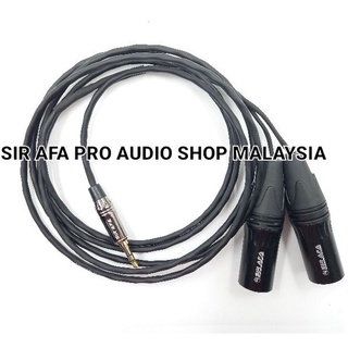 Sir Afa Roxtone 2 Meter With Dual Male XLR To 1 Sir Afa Mini Stereo Jack - Player Cable For Laptop & Handphone To Mixer