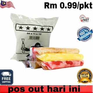 Plastik Aiskrim Malaysia / King Kong Ice cream Plastic Bag 04 1½x12 panjang 30 cm