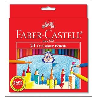 Faber-Castell 24 Tri Colour Pencils - L24C