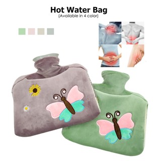 Butterfly Soft Cover Hot Water Bag Pillow With Pocket / Beg Bantal Tuam Air Panas Dengan Poket – Large Size (1250ML)