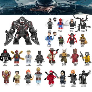 The Avengers Endgame Marvel Spiderman Venom Iron Man Super Heroes DC Lego Minifigure Building Block DIY Children Education Birthday Present Brain Game