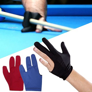 Spandex Snooker Billiard Cue Glove Pool Left Hand Open Three Finger Accessory