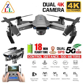 【Original】ZLRC SG907 GPS Drone with 4K HD Dual Camera Wide Angle Anti-shake WIFI FPV RC Quadcopter Foldable Drones Professional
