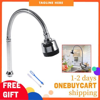 Swivel Spout Kitchen Sink Faucet Pipe Fittings Single Handle Connection