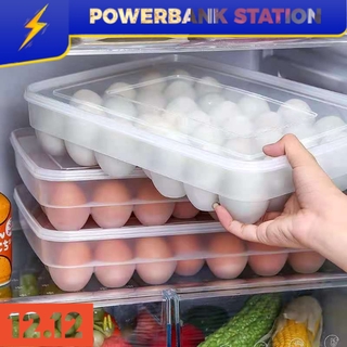 PSB_34 Grid Egg Storage Box Egg Container Bekas Simpan Telur Kitchen Storage Refrigerator Storage Bekas Telur