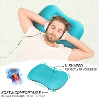 Air Pillow Inflatable Travel Pillow Ultralight Compressible Pillow Neck Lumbar