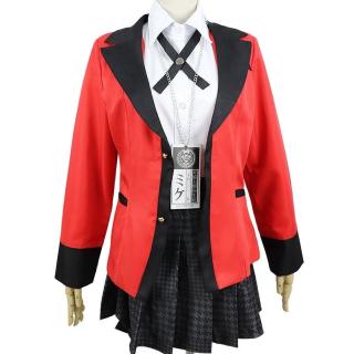 Cosplay Costume Japanese Anime Kakegurui Yumeko Jabami School Girls Uniform Set Blouse Skirt