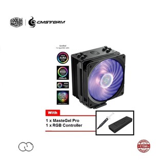 Cooler Master Hyper 212 RGB Black Edition CPU Air Cooler Fan / AMD Ryzen AM4 Socket / INTEL LGA 1200 / CPU Cooling Fan