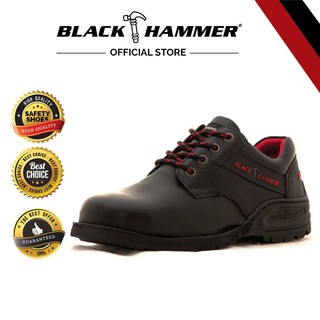 (UK 5 ONLY) Black Hammer Men 5000 Series Low Cut with Shoelace Safety Shoes BH5101