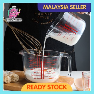 Glass Measuring Cup Microwave Heatproof Measuring Cup Kitchen Measuring Jug for Baking Cooking