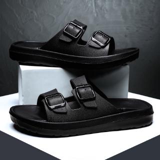 💥READY STOCK💥 Summer Men's Flip Flops Fashion Women Brown Casual Couple Blue Beach Sandals Slippers Black Plus size:36~45